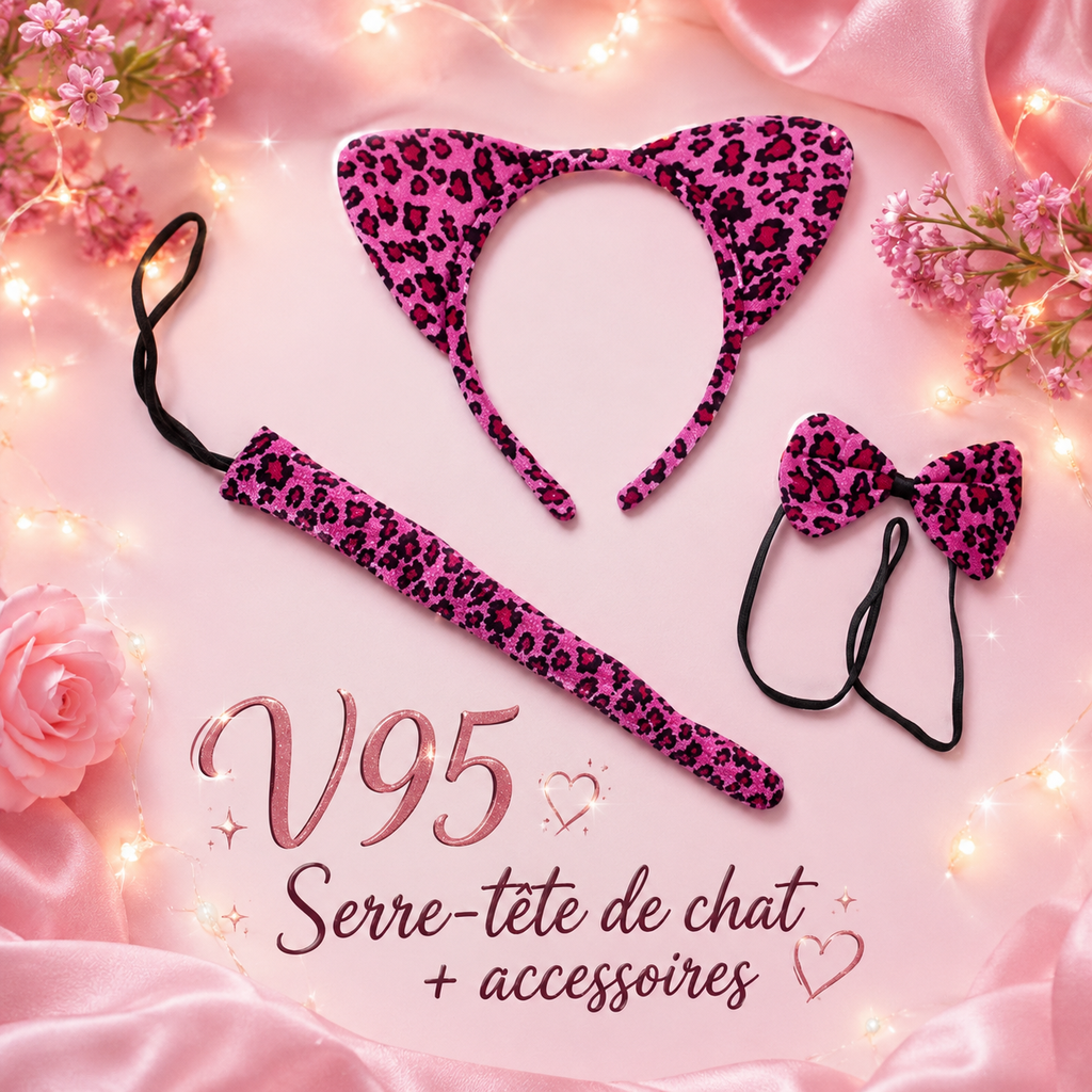 Serre-tête chat + accessoires
