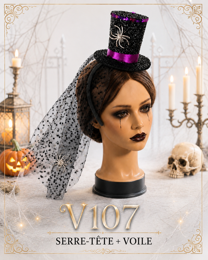 Serre-tête chapeau +voile