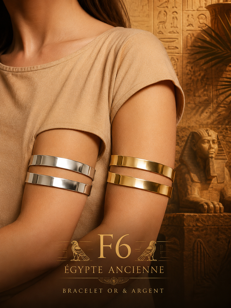 Bracelet or argent accessoires Égypte ancien