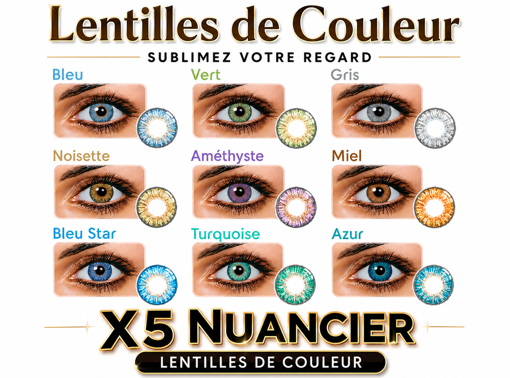 Nuancier de lentilles de couleur