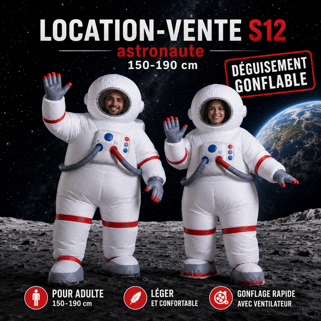 Astronaute adulte déguisement gonflable