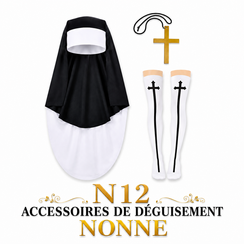 Accessoires déguisement nonne blanc