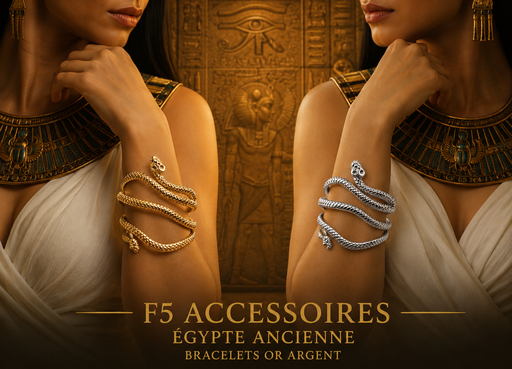 Bracelet or argent accessoires Égypte ancien