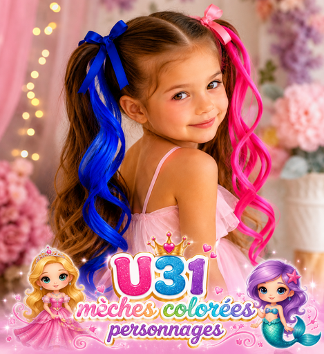 Mèche colorée personnage