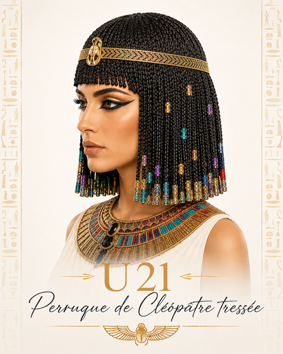 Perruque tressée Cléopâtre