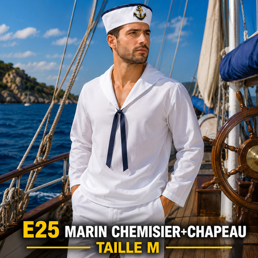 [E25] Marin chemisier+chapeau