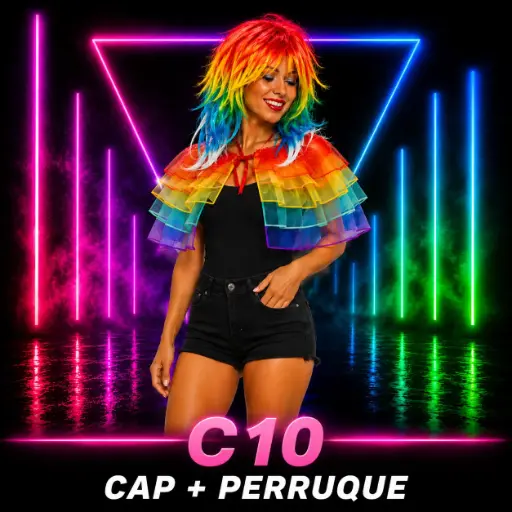 [B10] Cap+ perruque