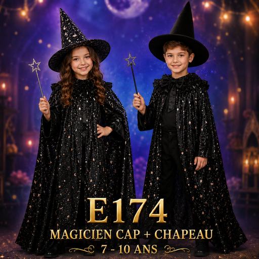 Cap de magicien+ chapeau