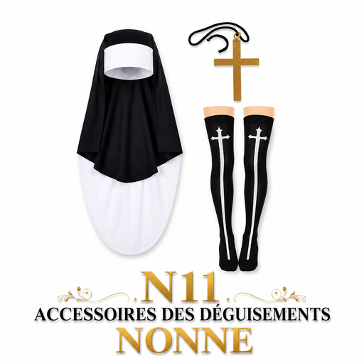 Accessoires déguisement nonne  noir