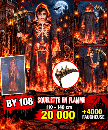 [BY108] Squelette en flamme