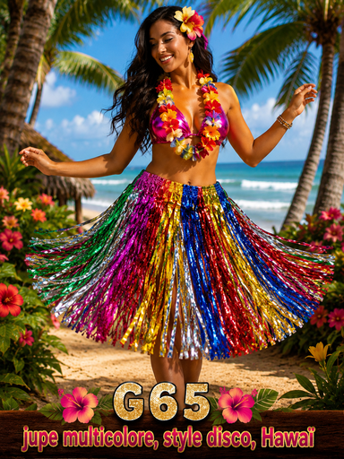 [J65] Jupe style Hawaii disco